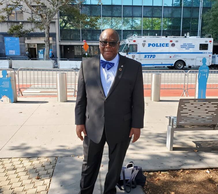 Dr.Raph Bello -Fadile, a designate representative of CCDI-Nigeria to ECOSOC/United Nations, New York Office at OSAA meeting in 2018 at United Nations, New York Office  